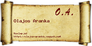 Olajos Aranka névjegykártya