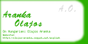 aranka olajos business card